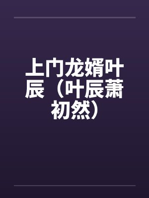 上门龙婿叶辰（叶辰萧初然）